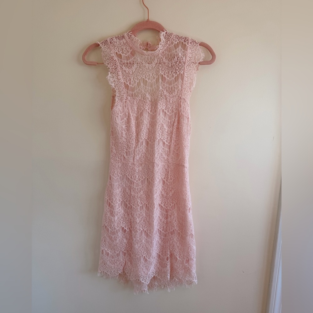 Free People Delicate Pink Lace Dress